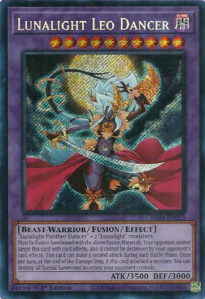 RA04-EN053 * Lunalight Leo Dancer * Secret Rare * Quarter Century Stampede