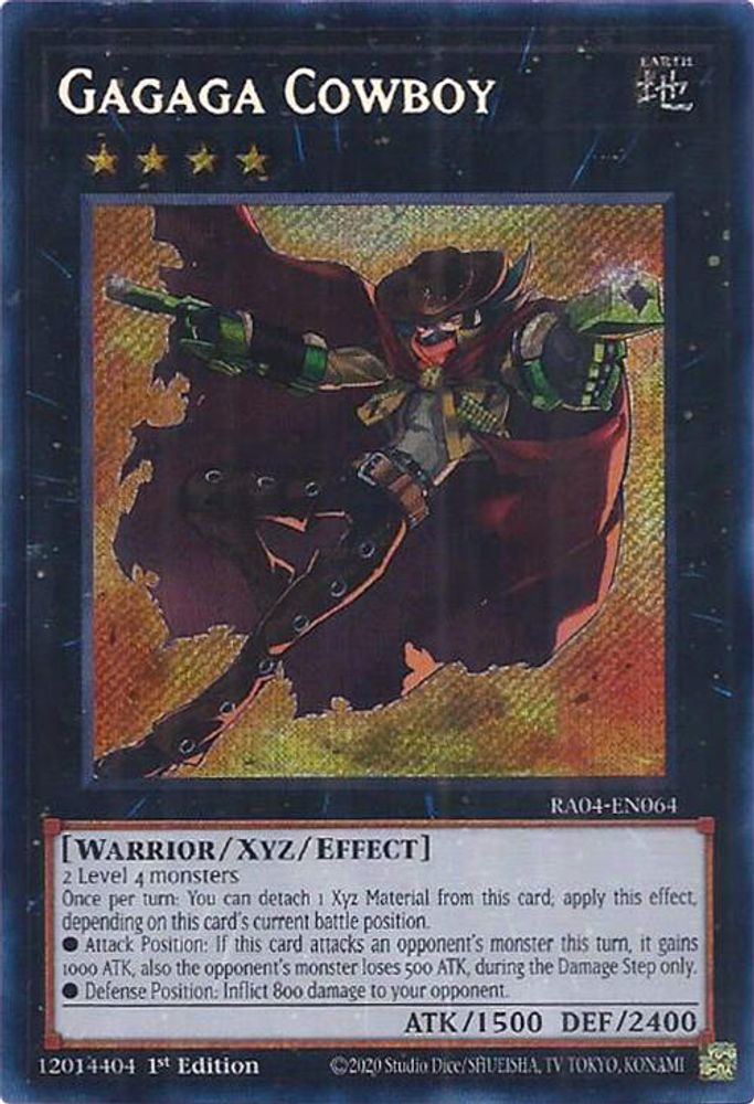 RA04-EN064 * Gagaga Cowboy * Secret Rare * Quarter Century Stampede