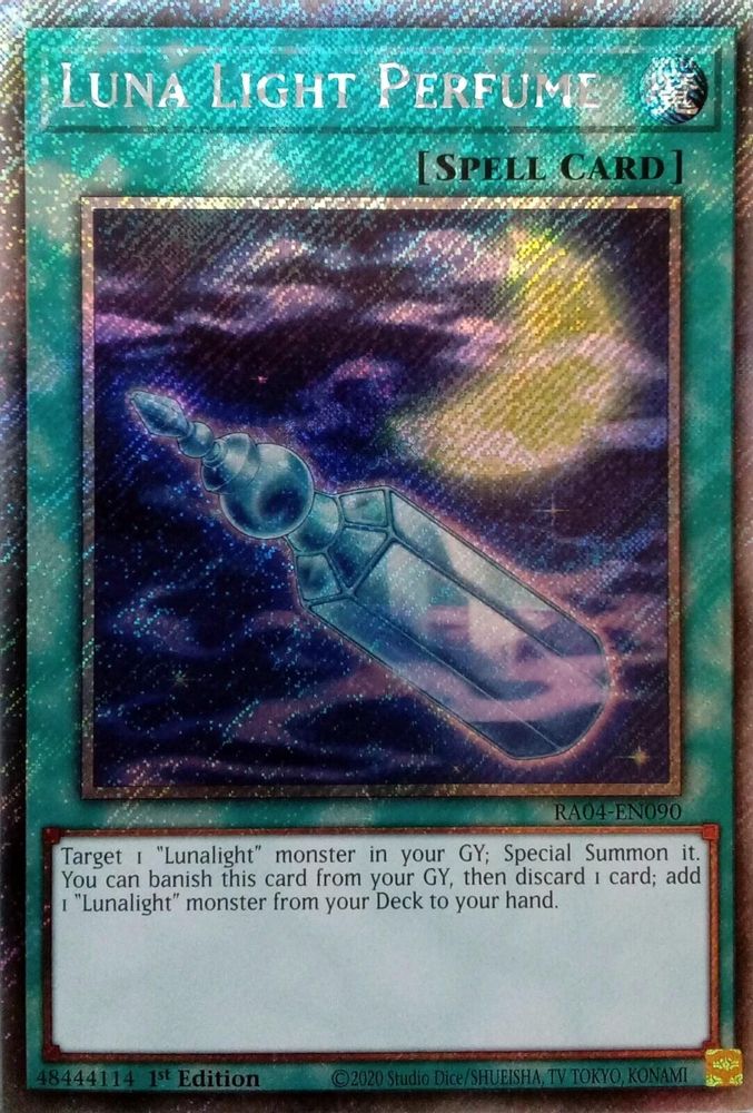 RA04-EN090 * Luna Light Perfume * Platinum Secret Rare * Quarter Century Stampede
