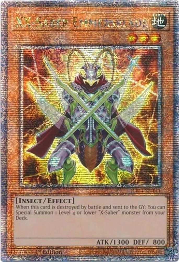 RA04-EN141 * XX-Saber Emmersblade * Quarter Century Secret Rare * Quarter Century Stampede