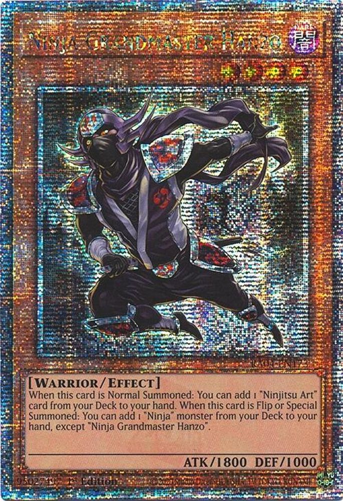 Ninja Grandmaster Hanzo * Quarter Century Secret Rare * RA04-EN173