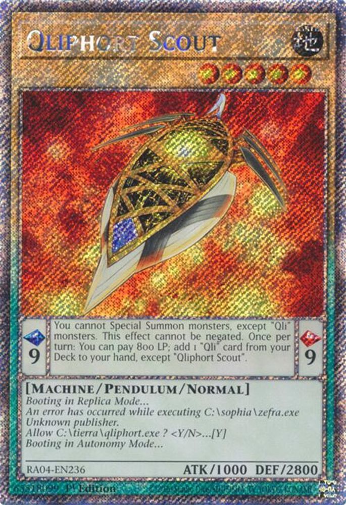 RA04-EN236 * Qliphort Scout * Platinum Secret Rare * Quarter Century Stampede