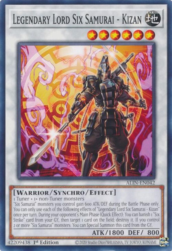 ALIN-EN042 * Legendary Lord Six Samurai - Kizan * Common * Alliance Insight