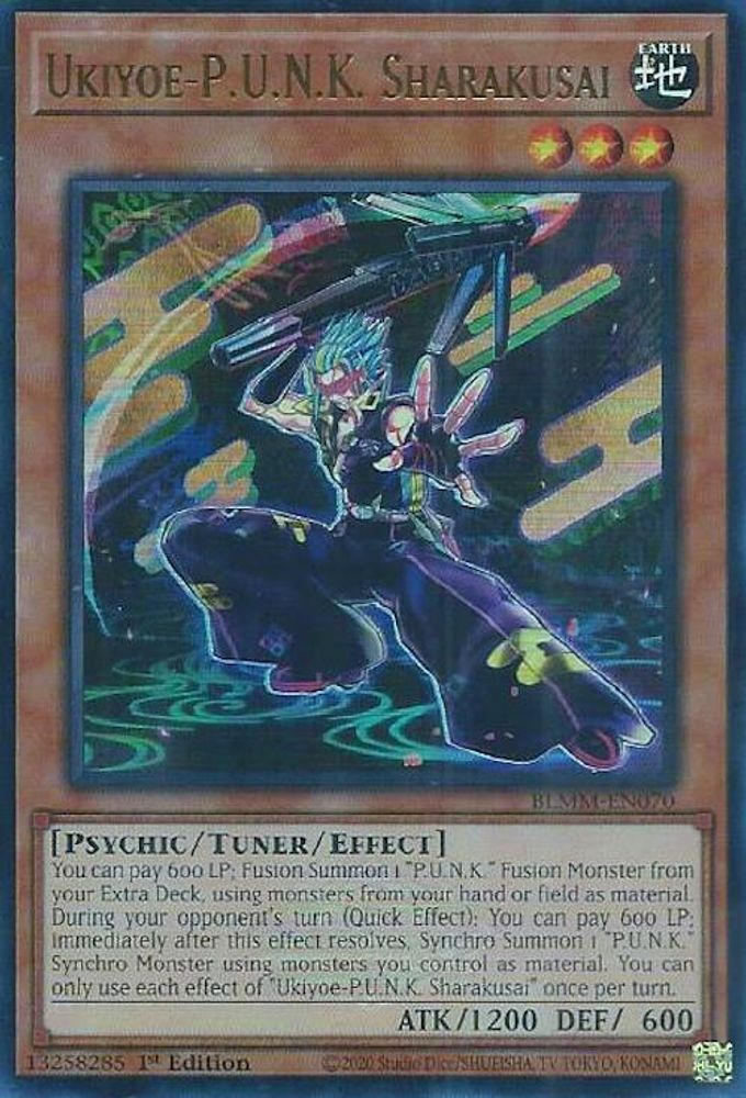 BLMM-EN070 * Ukiyoe-P.U.N.K. Sharakusai * Ultra Rare * Battles of Legend: Monster Mayhem
