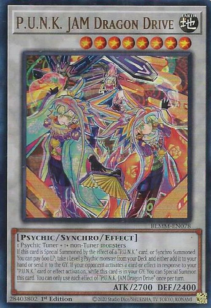 BLMM-EN078 * P.U.N.K. JAM Dragon Drive * Ultra Rare * Battles of Legend: Monster Mayhem