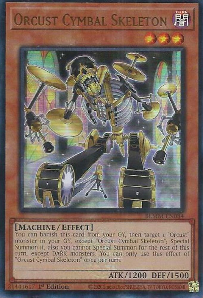 BLMM-EN084 * Orcust Cymbal Skeleton * Ultra Rare * Battles of Legend: Monster Mayhem