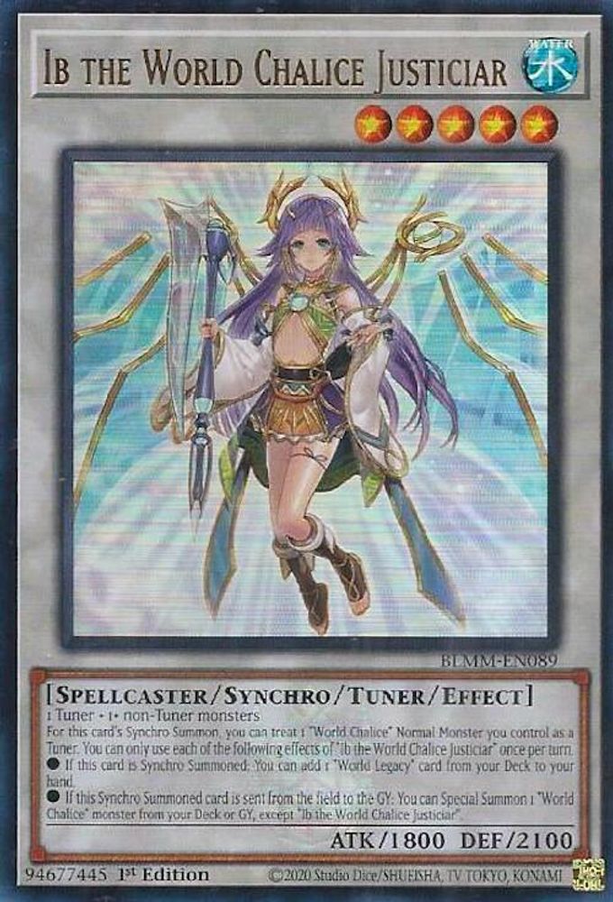 BLMM-EN089 * Ib the World Chalice Justiciar * Ultra Rare * Battles of Legend: Monster Mayhem