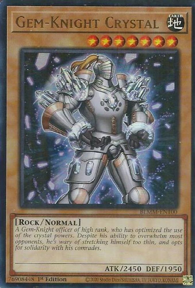 BLMM-EN100 * Gem-Knight Crystal * Ultra Rare * Battles of Legend: Monster Mayhem