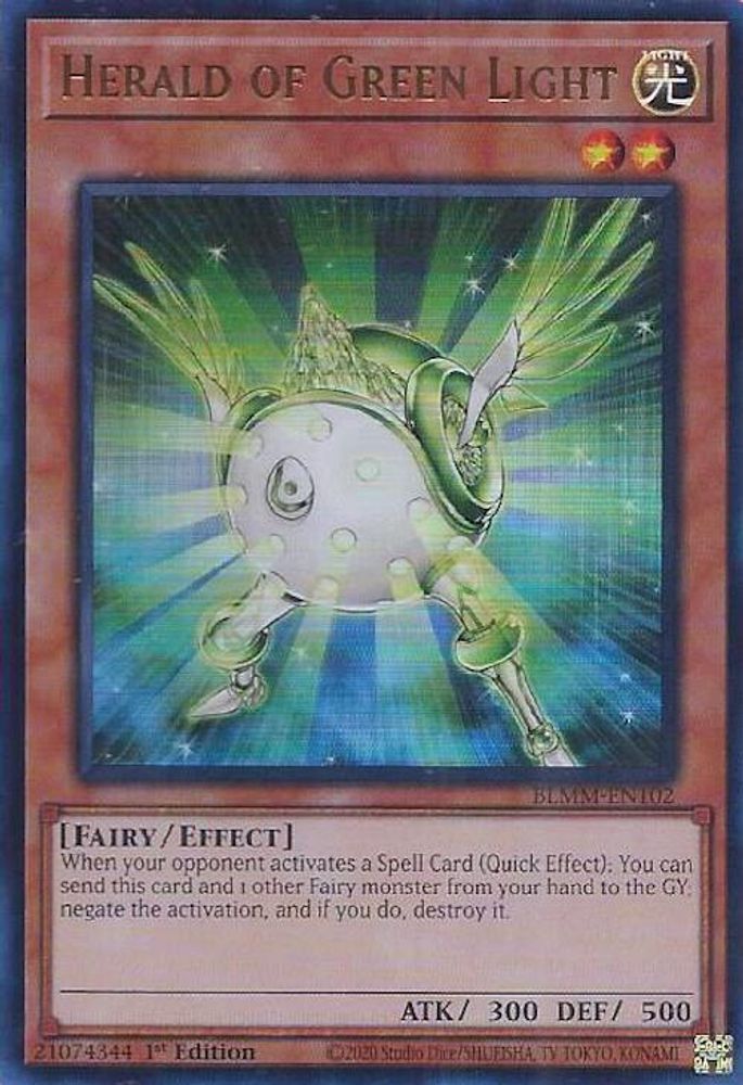 BLMM-EN102 * Herald of Green Light * Ultra Rare * Battles of Legend: Monster Mayhem
