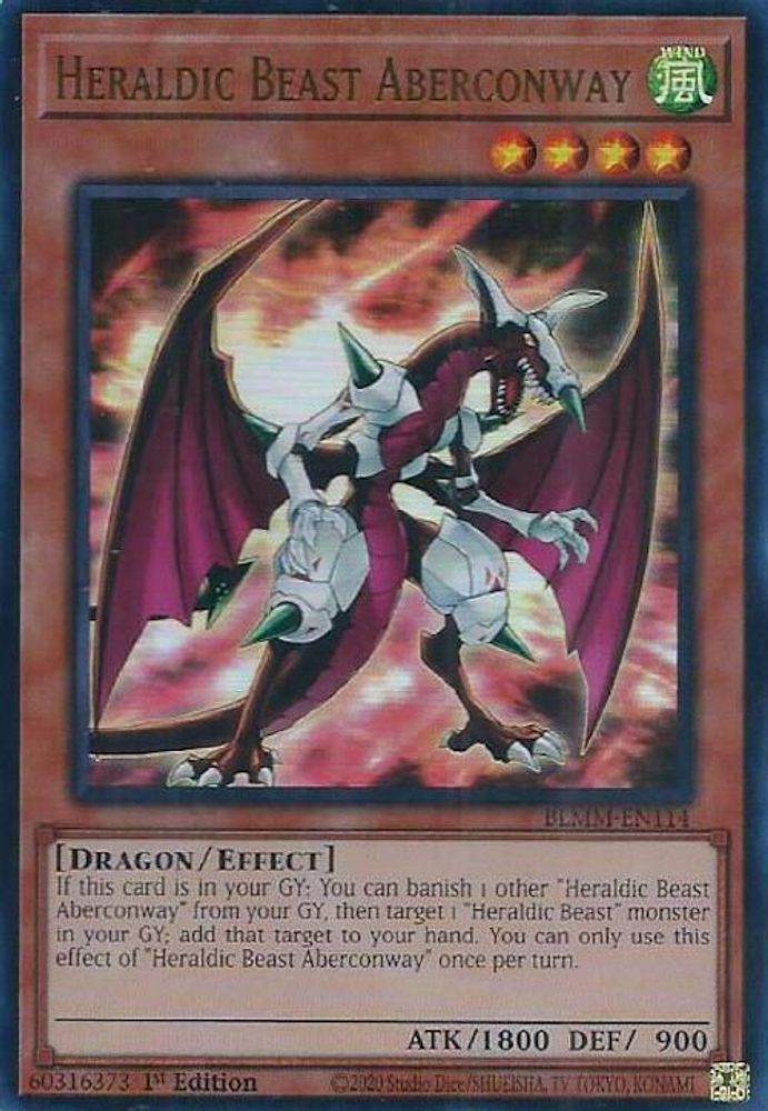 BLMM-EN114 * Heraldic Beast Aberconway * Ultra Rare * Battles of Legend: Monster Mayhem