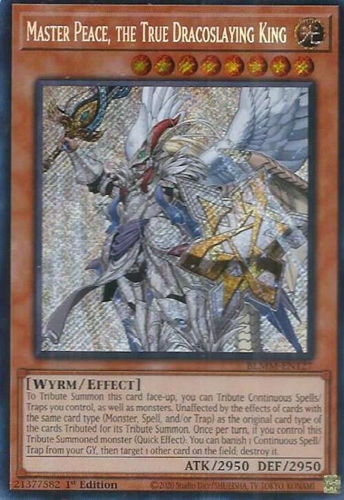 BLMM-EN127 * Master Peace, the True Dracoslaying King * Secret Rare * Battles of Legend: Monster Mayhem