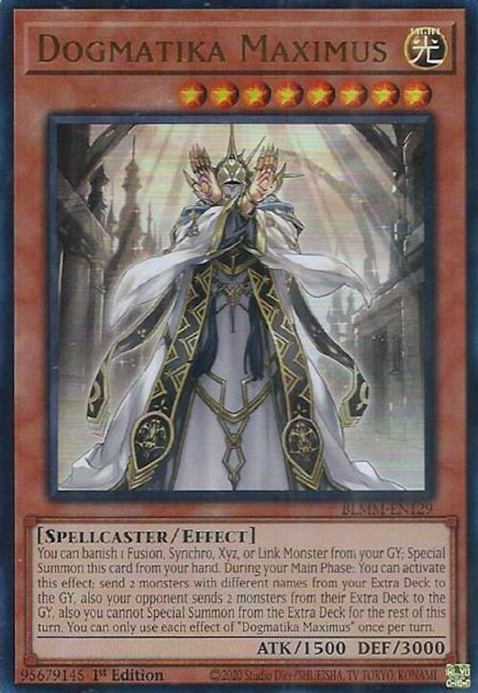 BLMM-EN129 * Dogmatika Maximus * Ultra Rare * Battles of Legend: Monster Mayhem