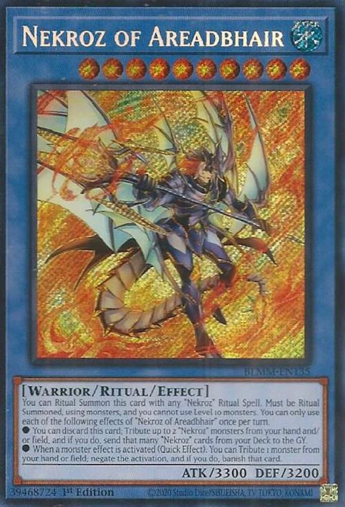 BLMM-EN135 * Nekroz of Areadbhair * Secret Rare * Battles of Legend: Monster Mayhem