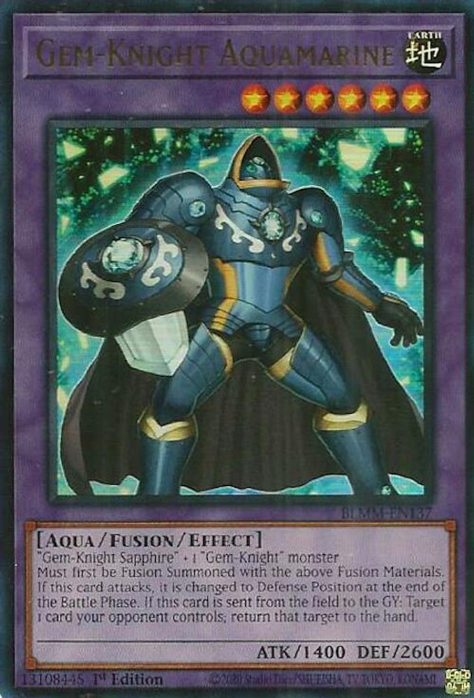 BLMM-EN137 * Gem-Knight Aquamarine * Ultra Rare * Battles of Legend: Monster Mayhem