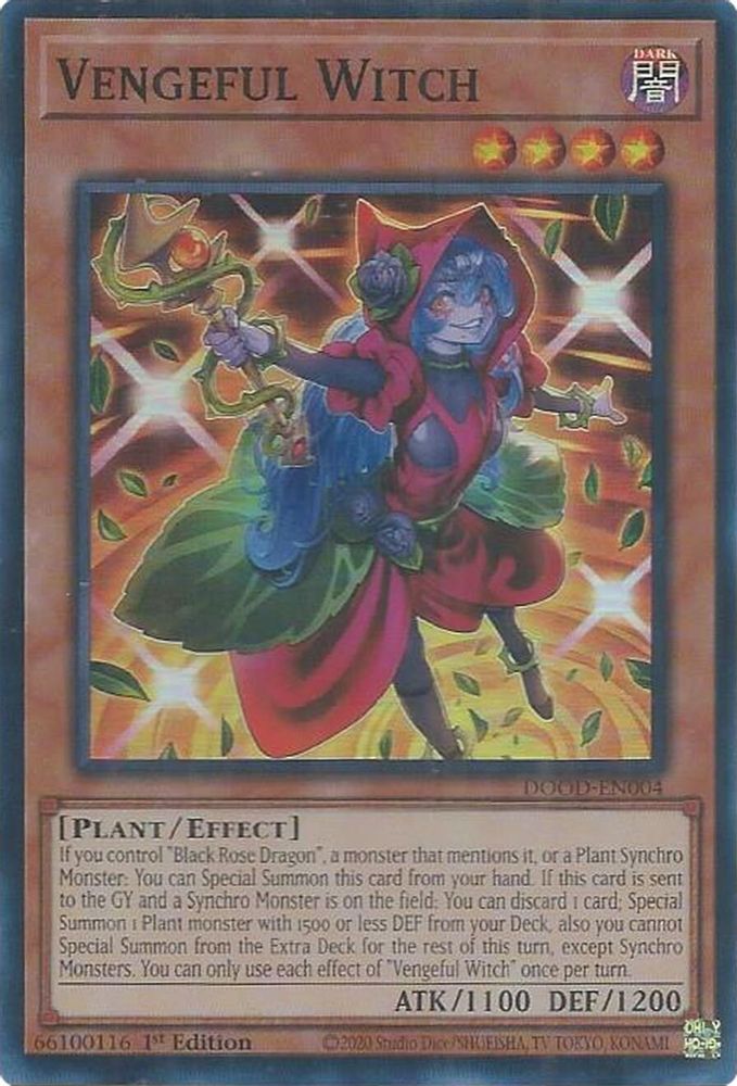 DOOD-EN004 * Vengeful Witch * Super Rare * Doom of Dimensions