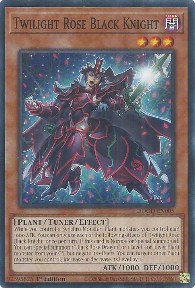 DOOD-EN005 * Twilight Rose Black Knight * Common * Doom of Dimensions