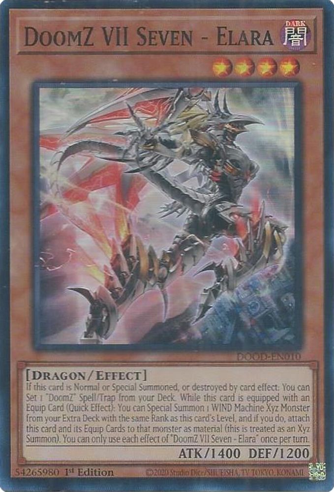 DOOD-EN010 * DoomZ VII Seven - Elara * Super Rare * Doom of Dimensions