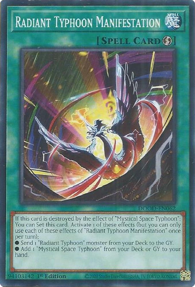 DOOD-EN062 * Radiant Typhoon Manifestation * Common * Doom of Dimensions
