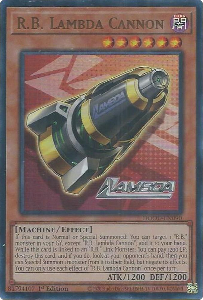 DOOD-EN090 * R.B. Lambda Cannon * Ultra Rare * Doom of Dimensions