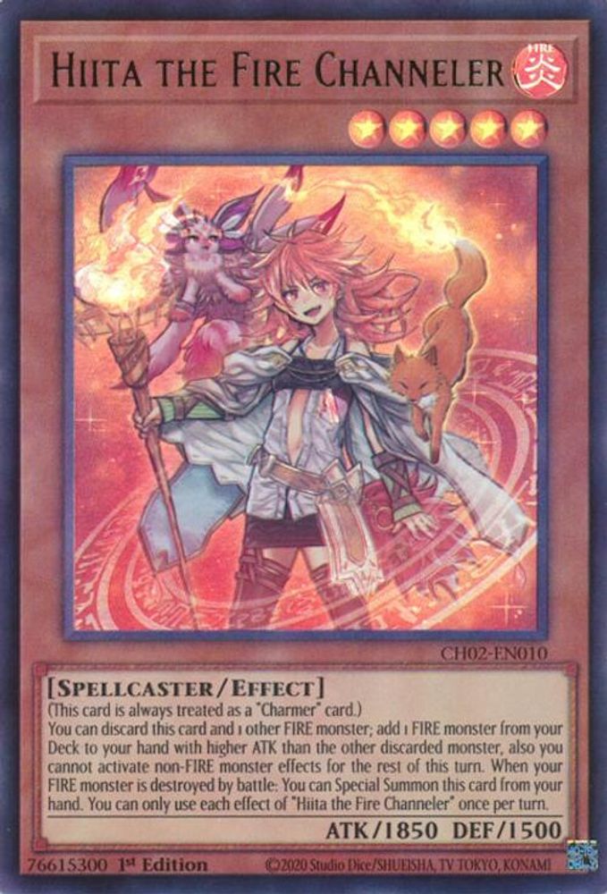 CH02-EN010 * Hiita the Fire Channeler * Ultra Rare * THE CHRONICLES DECK: Spirit Charmers (All-Foil Edition)