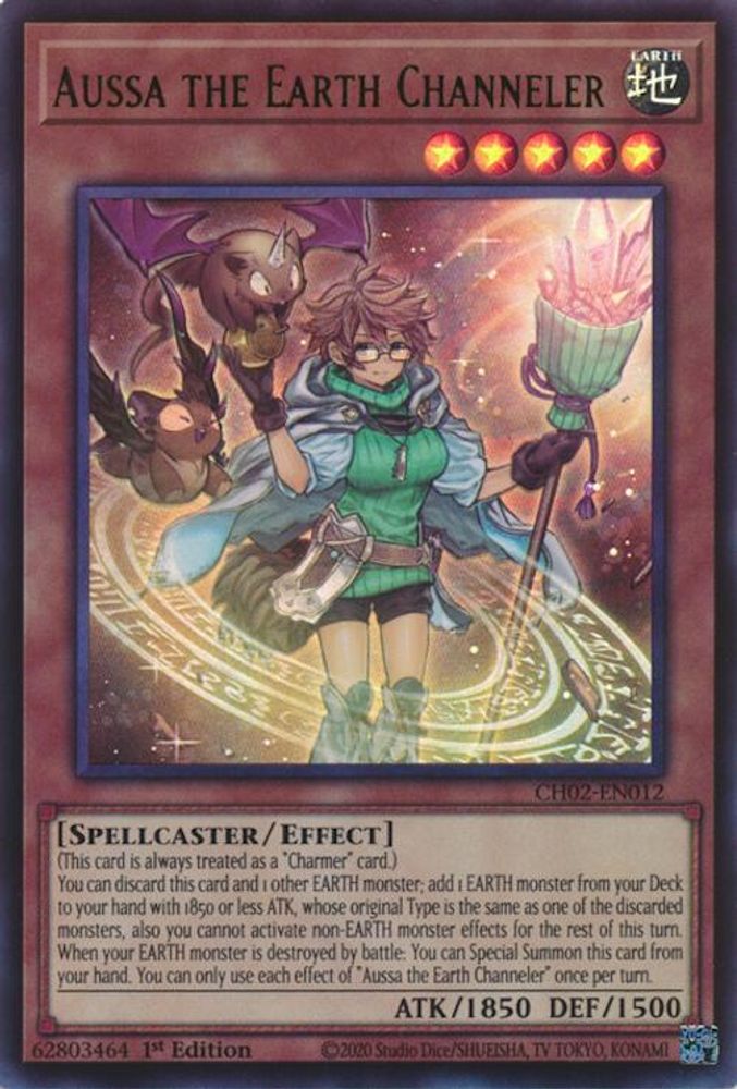 CH02-EN012 * Aussa the Earth Channeler * Ultra Rare * THE CHRONICLES DECK: Spirit Charmers (All-Foil Edition)