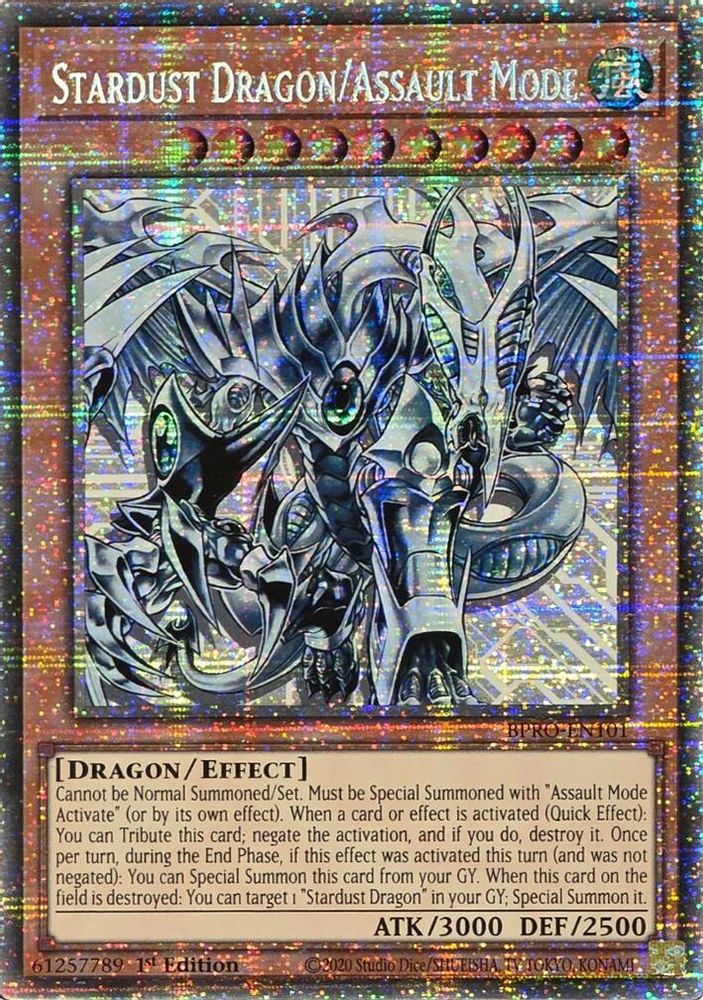 BPRO-EN101 * Stardust Dragon/Assault Mode * Starlight Rare * Burst Protocol