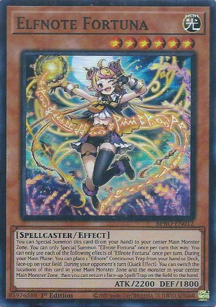 BPRO-EN012 * Elfnote Fortuna * Super Rare * Burst Protocol