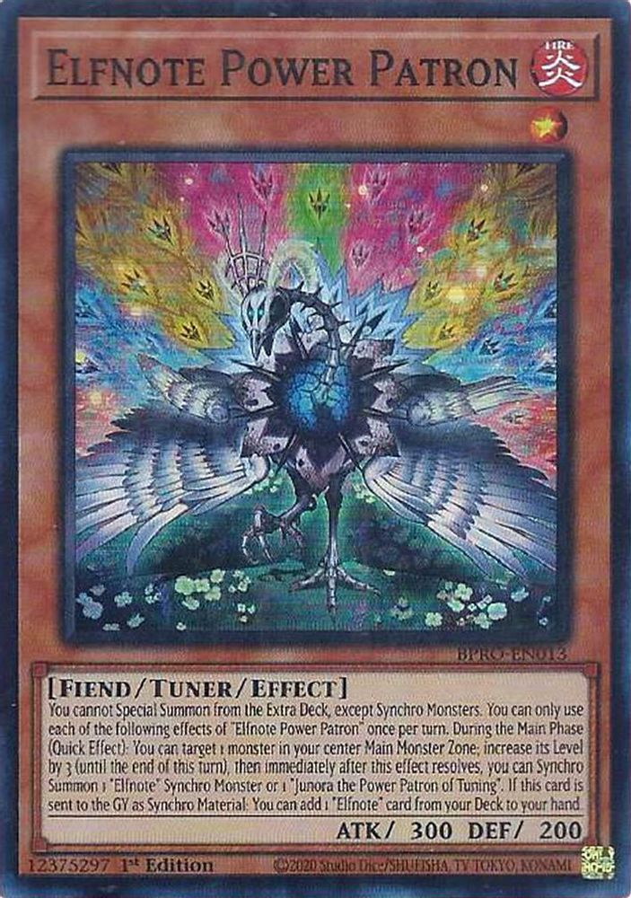 BPRO-EN013 * Elfnote Power Patron * Super Rare * Burst Protocol