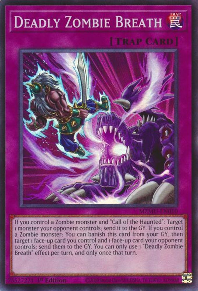 Deadly Zombie Breath * Super Rare * MZMU-EN010