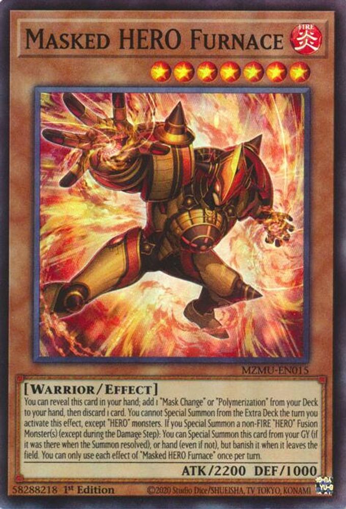 MZMU-EN015 * Masked HERO Furnace * Super Rare * Maze of Muertos