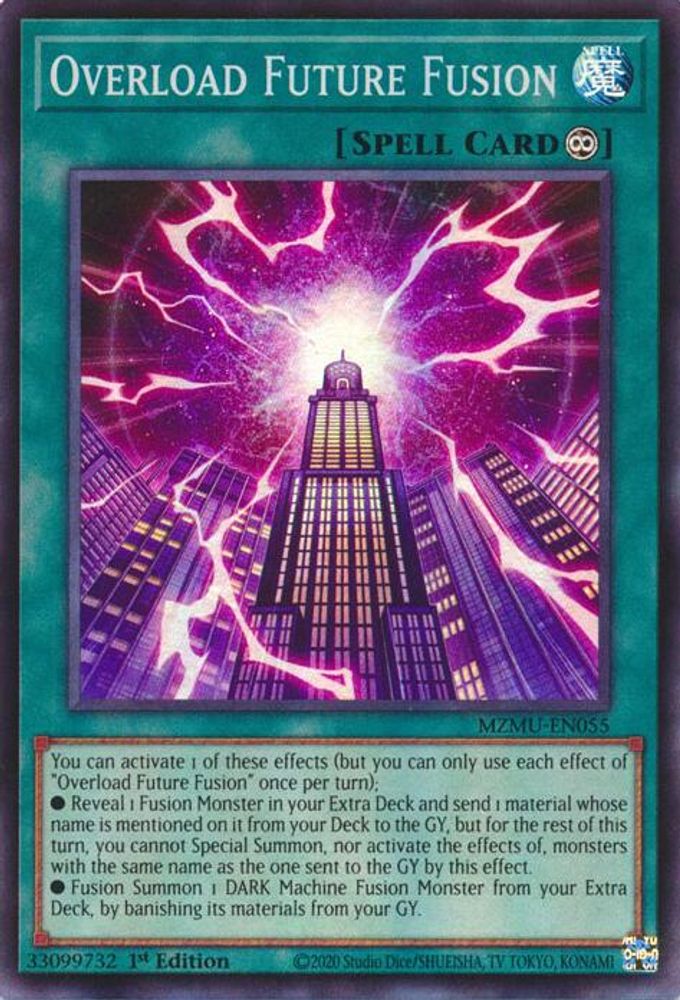 MZMU-EN055 * Overload Future Fusion * Super Rare * Maze of Muertos