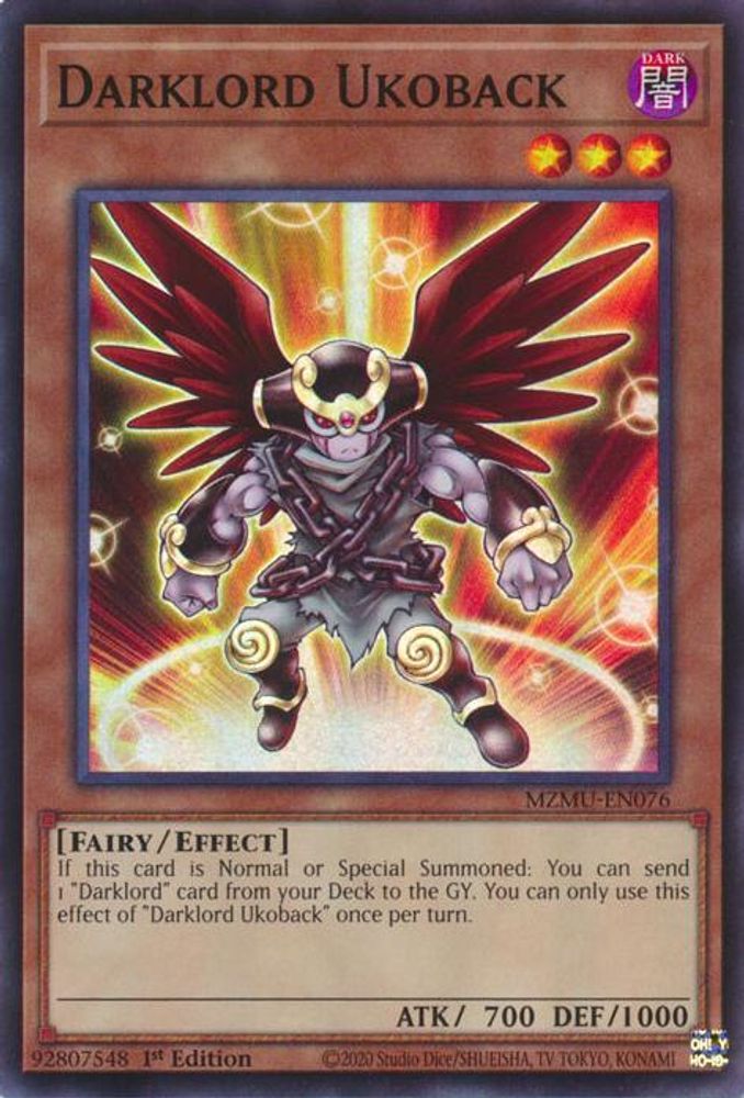 MZMU-EN076 * Darklord Ukoback * Super Rare * Maze of Muertos