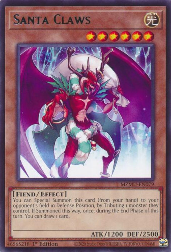 MZMU-EN079 * Santa Claws * Rare * Maze of Muertos