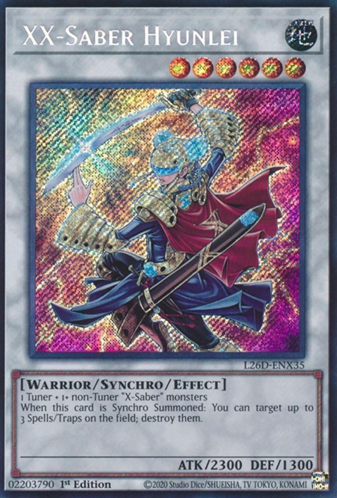 L26D-ENX35 - XX-Saber Hyunlei - Secret Rare - Legendary Modern Decks 2026