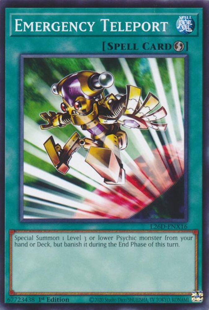L26D-ENX16 - Emergency Teleport - Common - Legendary Modern Decks 2026