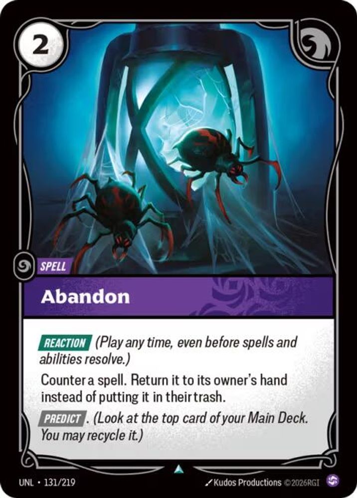 131/219 - Abandon (Foil) - Uncommon - Unleashed