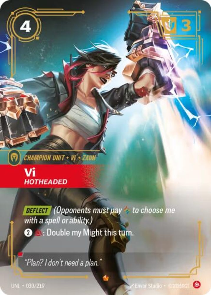 030/219 - Vi, Hotheaded (Foil) - Epic - Unleashed
