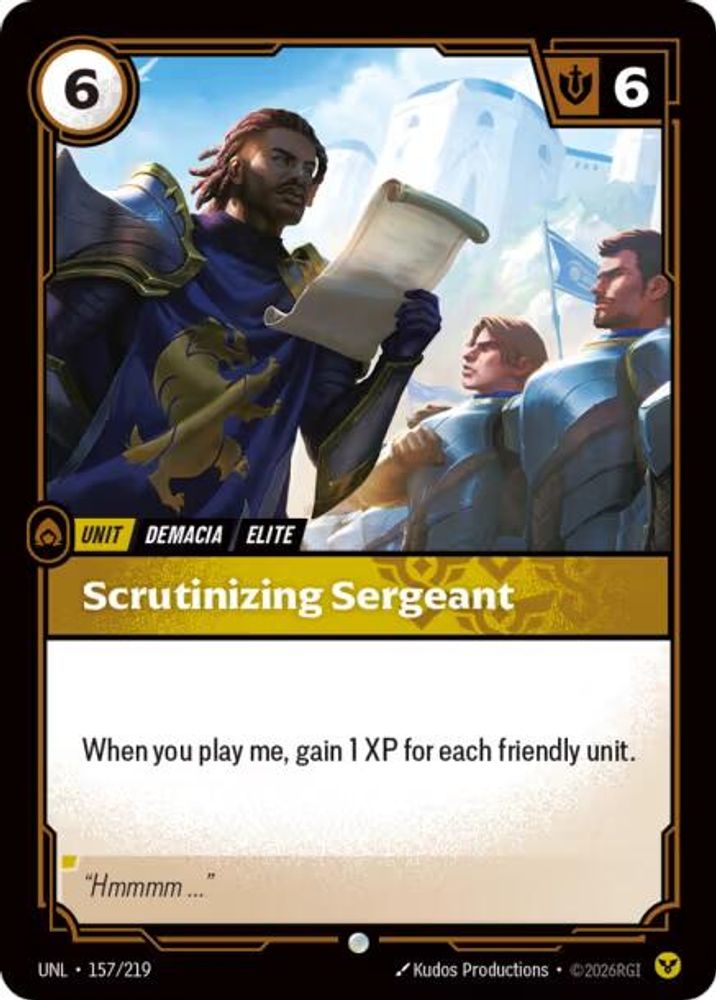 157/219 - Scrutinizing Sergeant (Foil) - Common - Unleashed