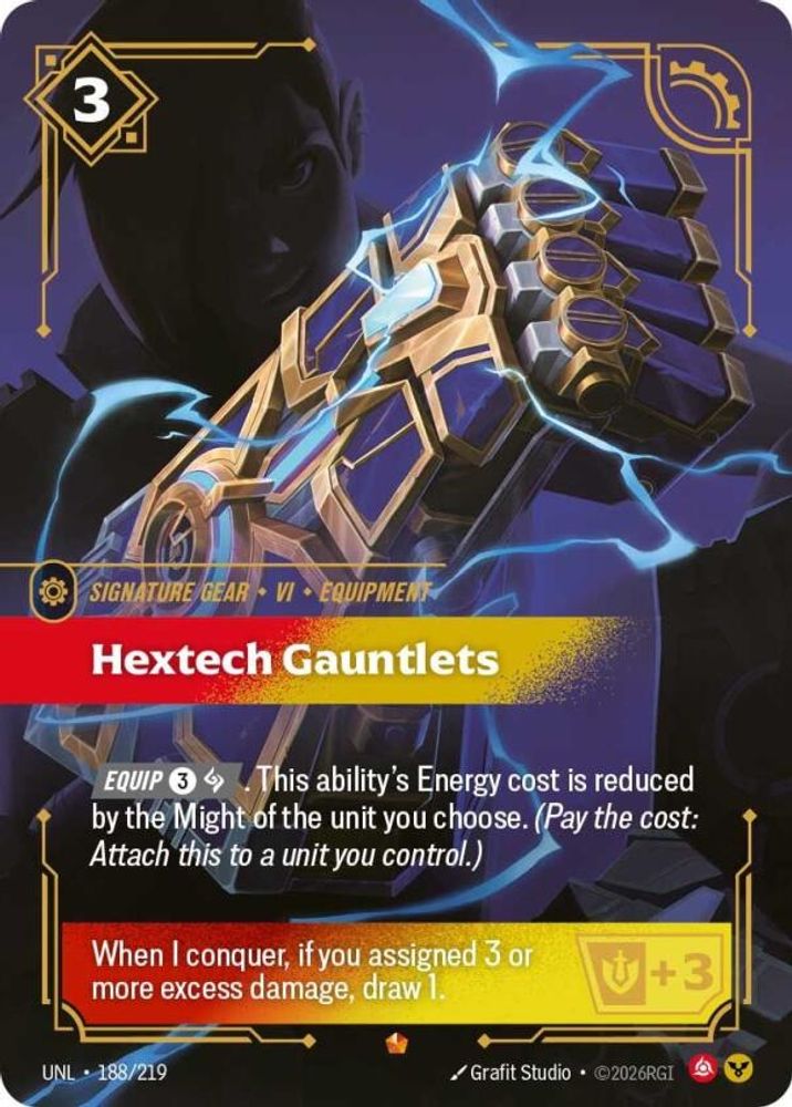 188/219 - Hextech Gauntlets (Foil) - Epic - Unleashed