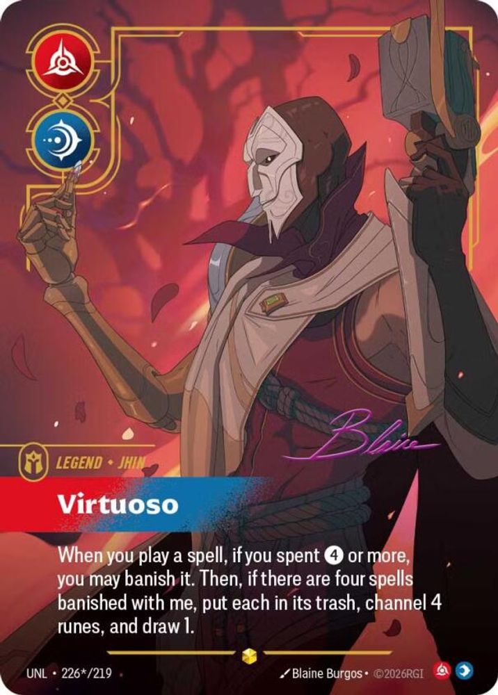 226*/219 - Jhin - Virtuoso (Signature) (Foil) - Showcase - Unleashed