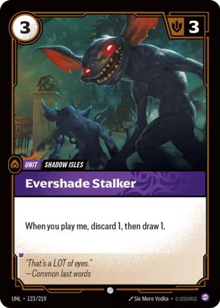 123/219 - Evershade Stalker - Common - Unleashed