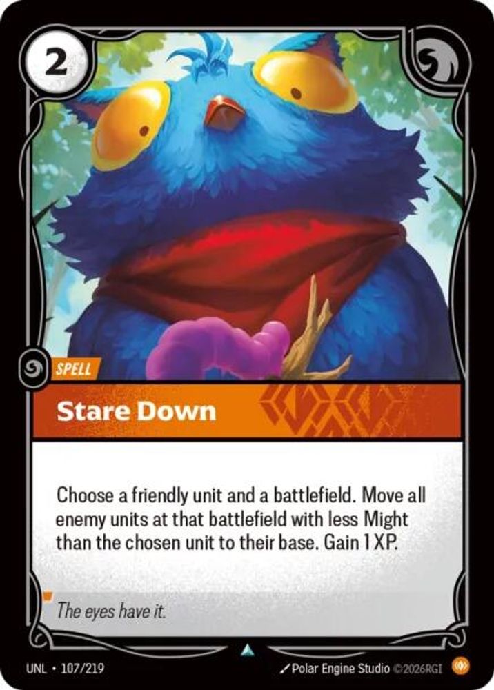 107/219 - Stare Down (Foil) - Uncommon - Unleashed