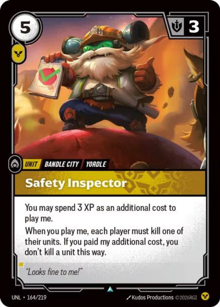 164/219 - Safety Inspector (Foil) - Uncommon - Unleashed
