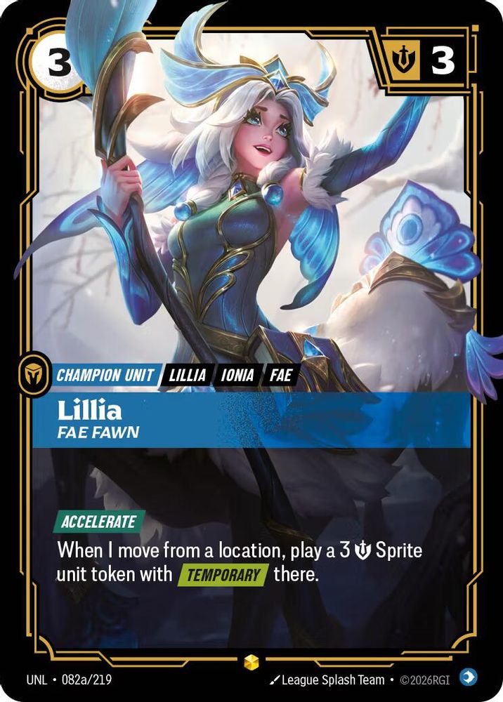 082a/219 - Lillia - Fae Fawn (Alternate Art) - Showcase - Unleashed