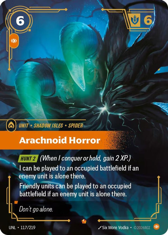 117/219 - Arachnoid Horror (Foil) - Epic - Unleashed