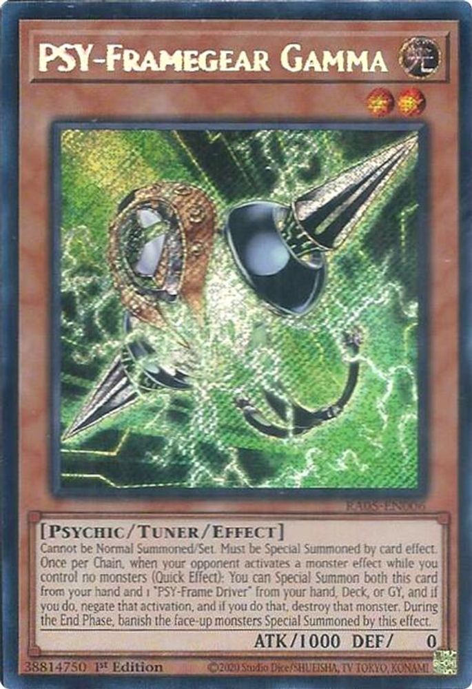 RA05-EN006 * PSY-Framegear Gamma * Secret Rare * Rarity Collection 5