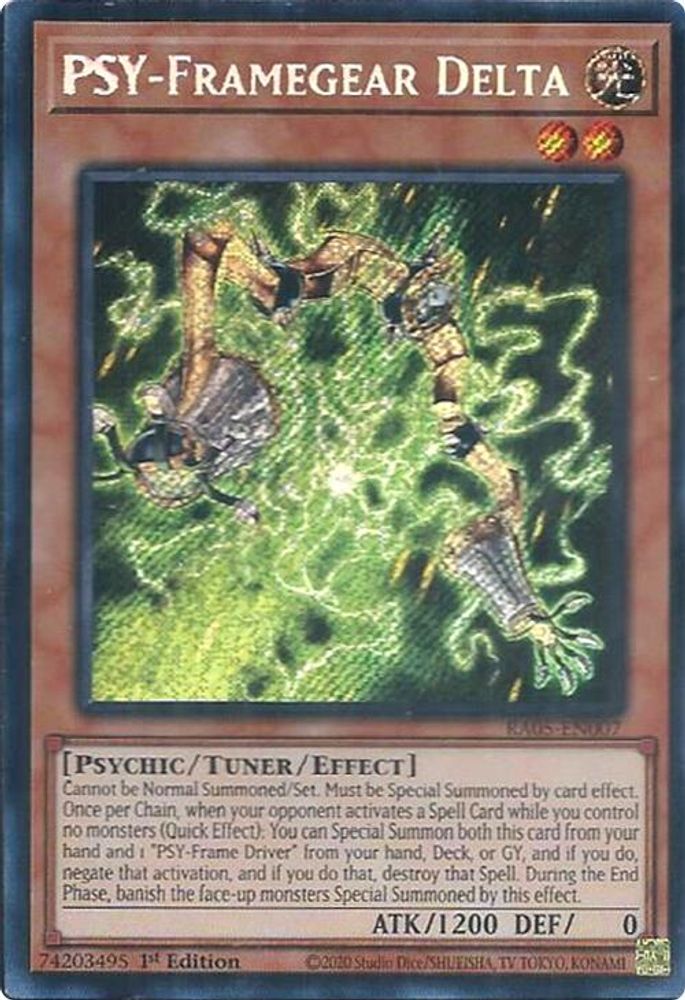 RA05-EN007 * PSY-Framegear Delta * Secret Rare * Rarity Collection 5