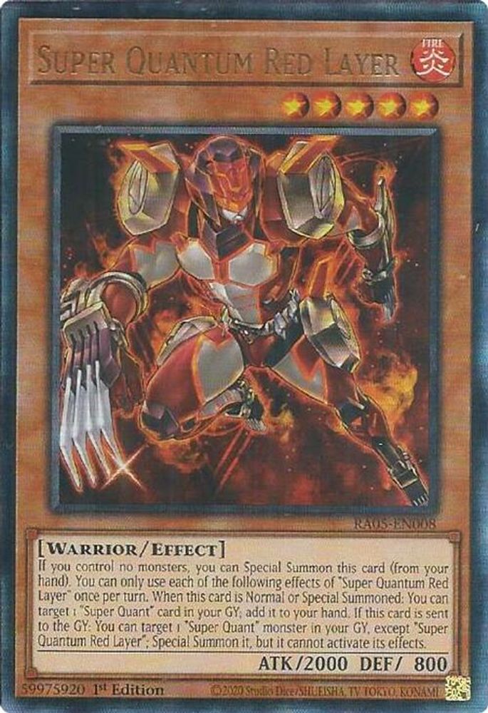 RA05-EN008 * Super Quantum Red Layer * Ultimate Rare * Rarity Collection 5