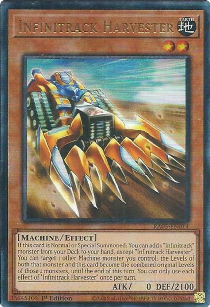 RA05-EN014 * Infinitrack Harvester * Ultimate Rare * Rarity Collection 5