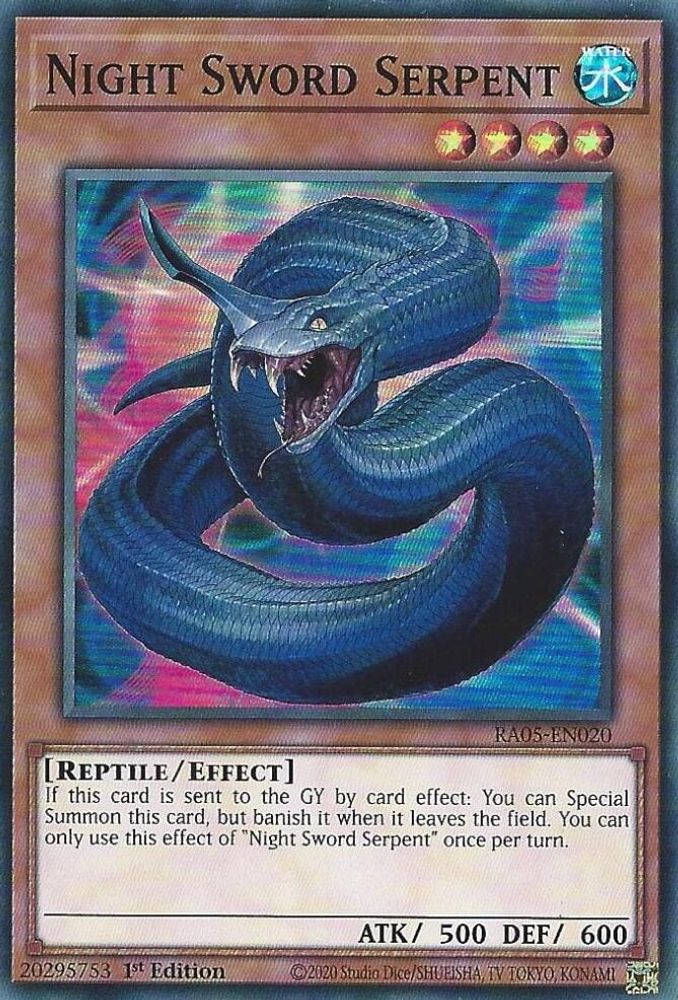 RA05-EN020 - Night Sword Serpent - Super Rare - Rarity Collection 5